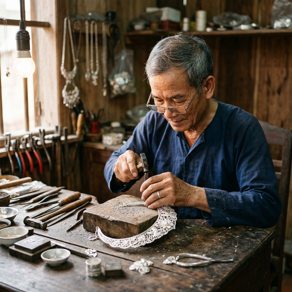 Chạm khắc hoa văn thủ công